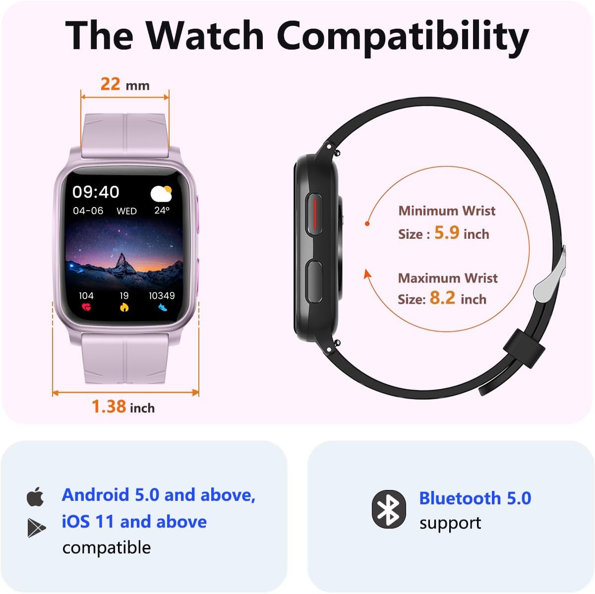 FITVII Fitness Tracker Smart Watch 