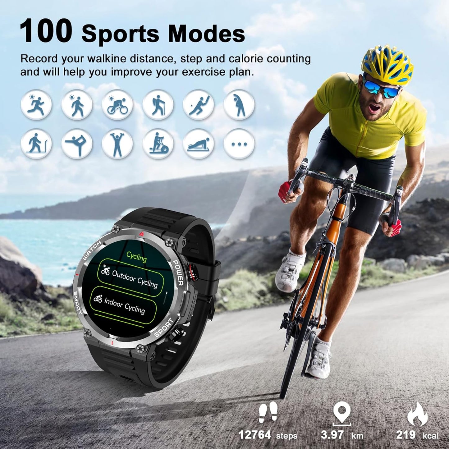 Military Smart Watch for Men
