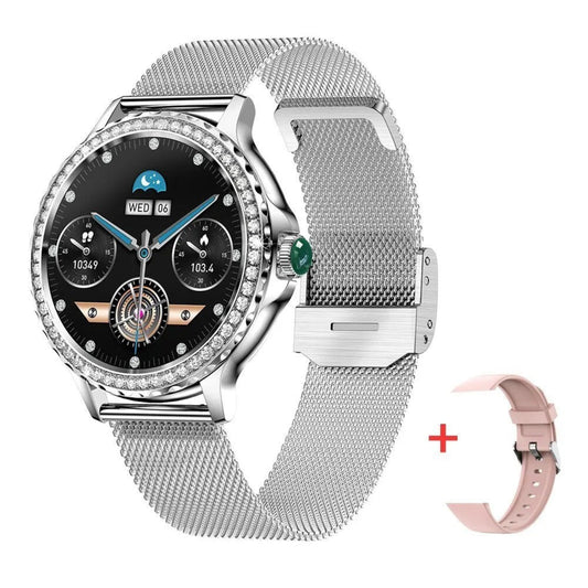 Rosegold Smart Watch for Ladies Bluetooth Call 100+Sports Mode Fitness Women Smart