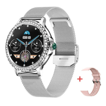Rosegold Smart Watch for Ladies Bluetooth Call 100+Sports Mode Fitness Women Smart